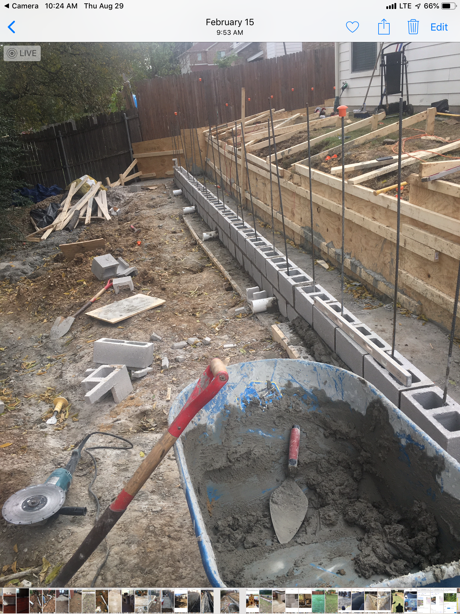 Boulderstone retaining wall project in DFW