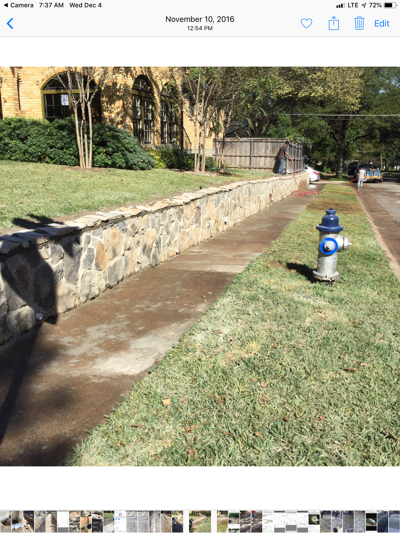 Stone retaining wall built by Boulderstone
